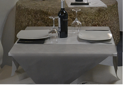 MANTEL 120X120 NEWTEX 50 GRS. GRIS