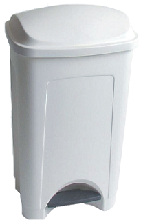 PAPELERA TANGO PRO 50 L. C/PEDAL BLANCA