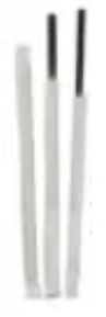 CANUTILLO PAPEL RECTO 8X140 MM NEGRO ENFUNDADO