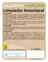 Etiqueta Supera Natural Limpiador Amoniacal