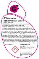 Etiqueta G3 Detergente Desincrustante Baño