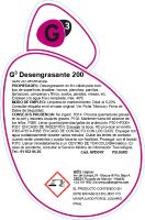 Etiquetas G3 Desengrasante 200