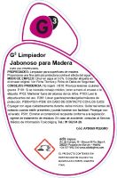 Etiquetas G3 Limpiador Jabonoso Madera