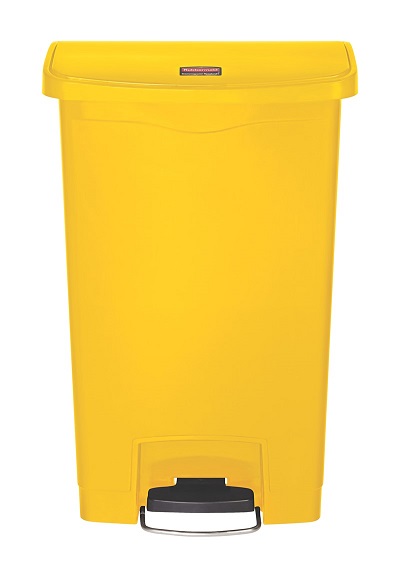 CONTENEDOR SLIM JIM C/PEDAL FRONTAL 50 L. AMARILLO