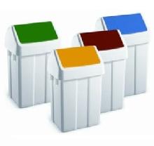 CONTENEDOR MAX 50 L. C/TAPA BASC. MARRON