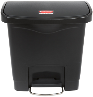 CONTENEDOR SLIM JIM C/PEDAL FRONTAL 15 L. NEGRO