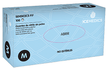 GUANTES NITRILO S/POLVO SENSICECS PF T.P