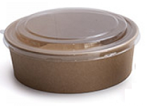 ENSALADERA DE CARTON KRAFT CON TAPA 1100 ML.