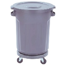 CONTENEDOR TAURO 80 L. C/TAPA Y BASE CON RUEDAS